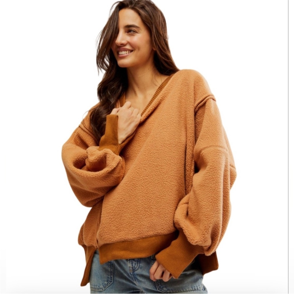 Free People We the Free Cozy Camden Pullover | Sandstorm - Picture 2 of 4